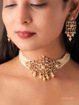 Jivika Kundan Pearl Choker Set
