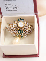 Lotus Polki Ring- Adjustable size