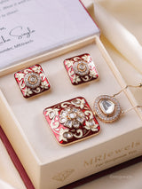 Nazaakat Royale – Elegant Meenakari Pendant Set