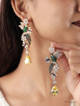 Parizaad Crystal Bird Drop Earrings