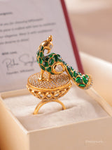 Royal Peacock Adjustable Statement Ring