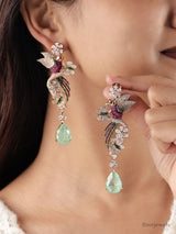 Parizaad Crystal Bird Drop Earrings