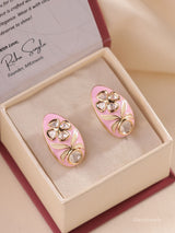 Meenakari Polki Studs