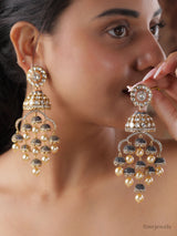 The Mehr Jhumka Chandbali Earrings