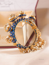 Royal Kundan Kada with Pearl Drops