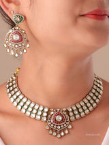 Zariya Statement Polki Gulbandh Necklace
