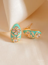 Meenakari Polki Studs