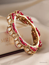 Heritage Moissanite Meenakari Kada