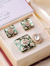 Nazaakat Royale – Elegant Meenakari Pendant Set
