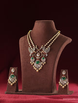 The Zareen Twin Bird Polki Necklace Set