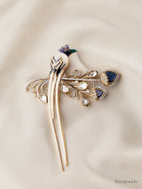 Royal Peacock Kundan Brooch