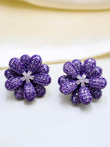 Exquisite Diamond Floral Invisible setting Earrings