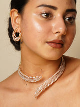Virelle Diamond Leaf Hasli Necklace Set