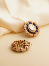 Floral Polki Stud Earrings
