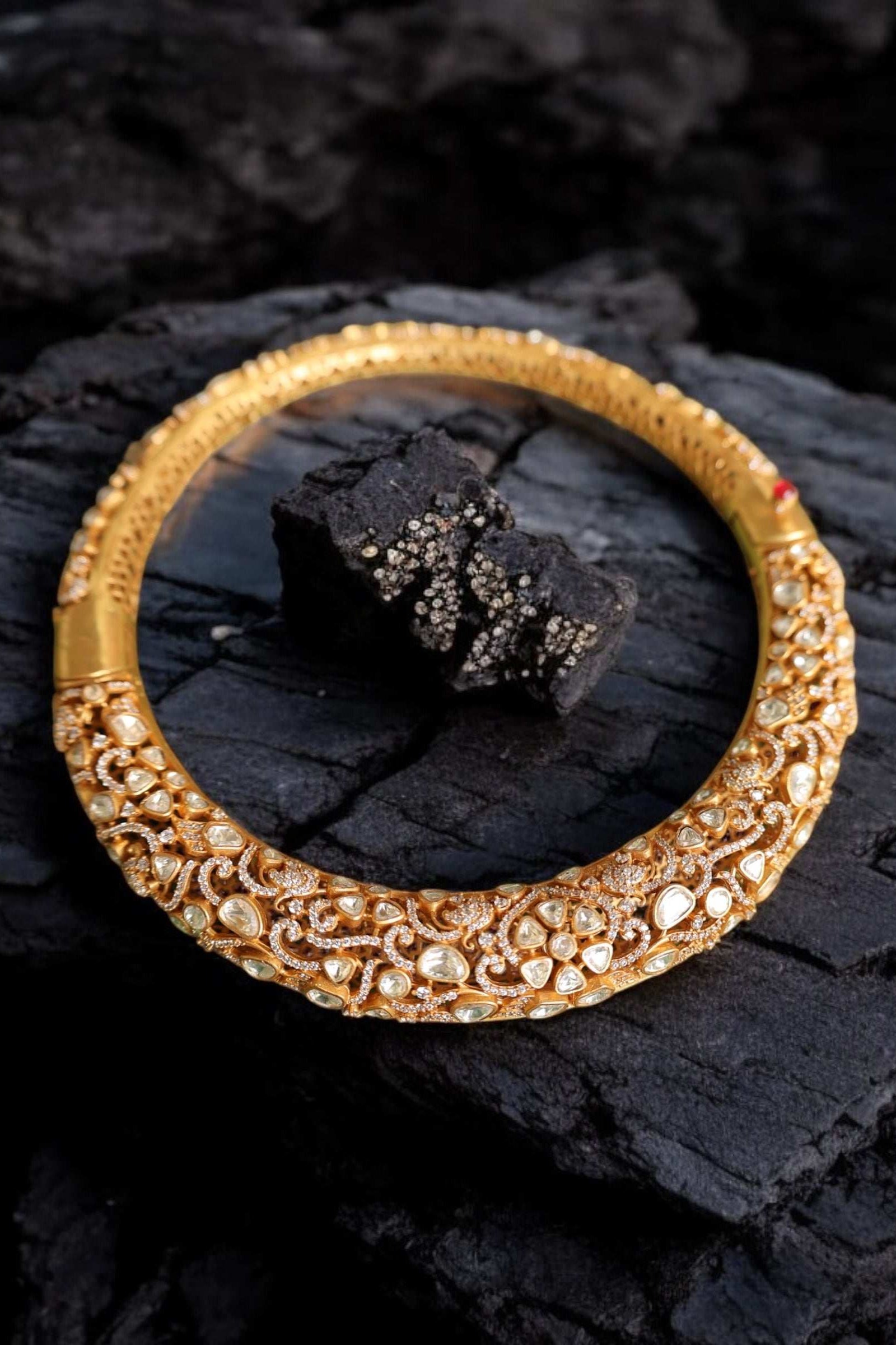 Real Moissanite Hasli Necklace Set