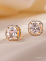 Cushion-Cut Solitaire Screw Back Stud Earrings