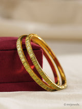 Jadau Kundan Bangles – Pair | Non-Openable