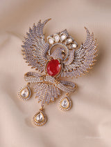 Royal Eagle Emerald Couture Brooch