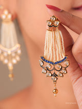 Pearl Statement Long Earrings Chandeliers