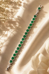 Emerald, Ruby & Sapphire Tennis Bracelets