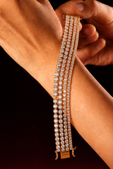 4 layered diamond Tennis Bracelet