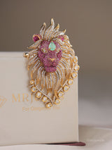 Majestic Lion Luxe Brooch