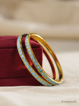 Jadau Kundan Bangles – Pair | Non-Openable