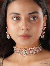 Alankara Floral Statement Diamond Choker Set