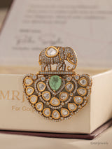Statement Kundan Elephant Brooch