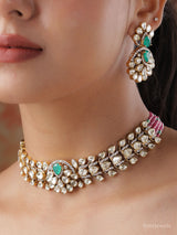 Ridhira Moissanite Choker Necklace Set