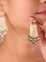 Pearl Statement Long Earrings Chandeliers