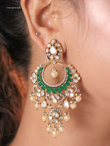 Aarohi Kundan Chandbaali (Emerald/Mint/Rose)