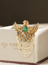 Garuda Kundan Pearl Brooch