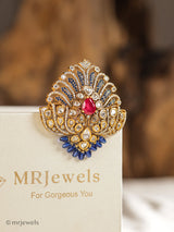 Rajvansh Kundan Statement Brooch