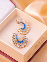 Noor Crescent Meenakari Polki Studs