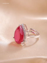 Luxe Teardrop Cocktail Ring (Adjustable)