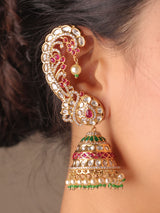 Rajkumari Polki Ear Cuff Jhumka