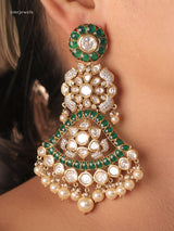 Maharani Polki Emerald/ Ruby Chandbali