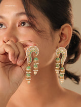 Aaliya Double Jhumka Indian Polki Earring