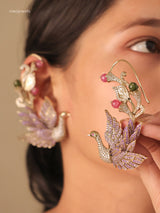 Sculptural Bird-Wing Earcuffs