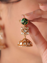Amayra Polki Moissanite Jhumka Earrings