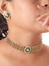Antique Gold Chandanhaar Choker | Vilandi Band Choker