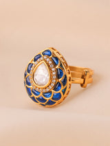 Zehra Meenakari Polki Ring