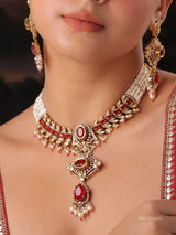 Rajwada Polki Bridal Statement Choker Set