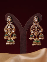 Noor Jharokha Polki Triple Jhumka Earrings