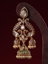 Noor Jharokha Polki Triple Jhumka Earrings