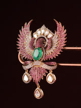 Royal Eagle Emerald Couture Brooch