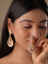 Anvika Navratna Kundan Drop Earrings