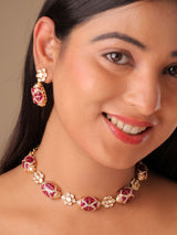 Noorie Enamel Oval Choker Set