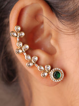 Iraaya Polki Leaf Ear Cuff (Non-Piercing)